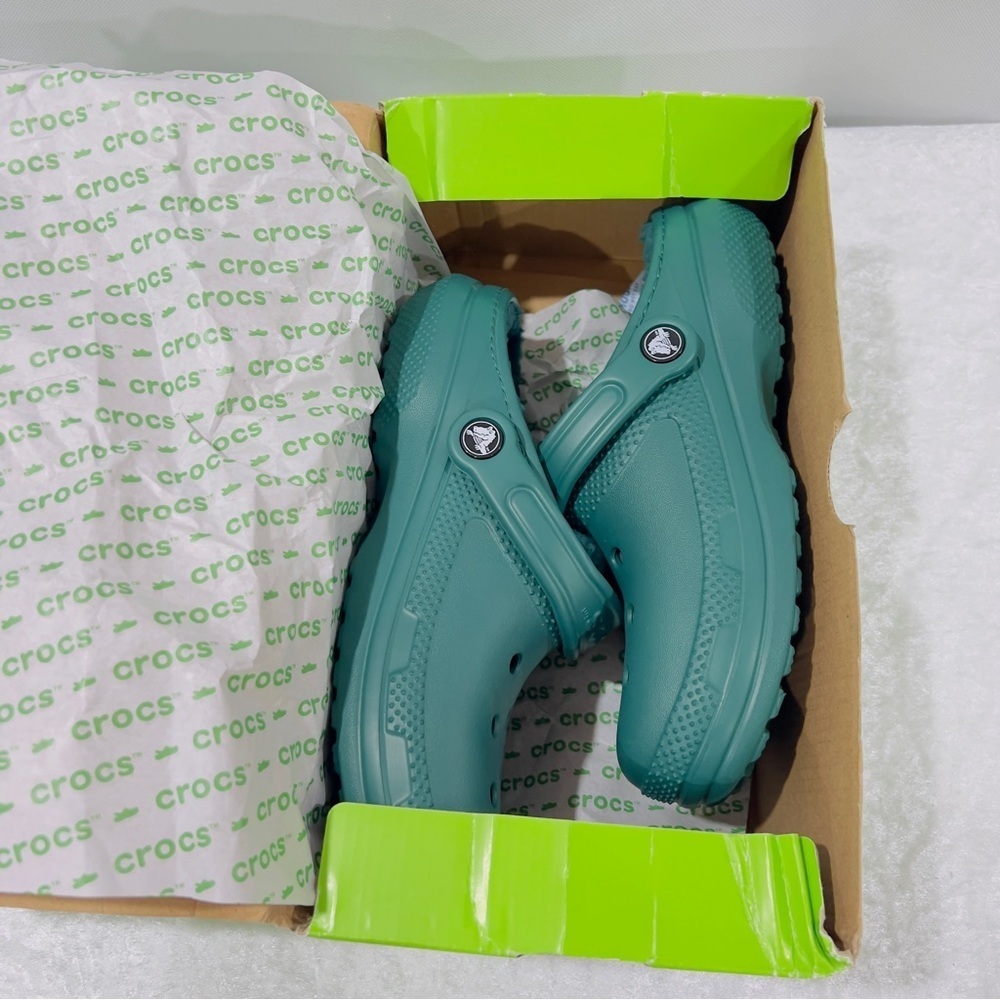 Crocs Classic Lined Clog Unisex Emerald Size M/4 W/6 Lightweight Comfy - Picture 8 of 11